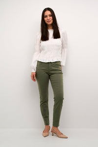 Cream Ann Green Pants