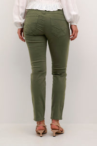 Cream Ann Green Pants