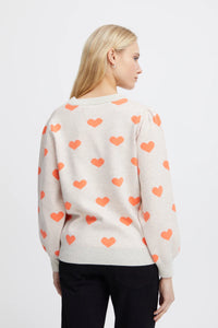 Ichi Brielle Heart Sweater