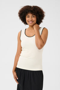 Cream Ribba Top
