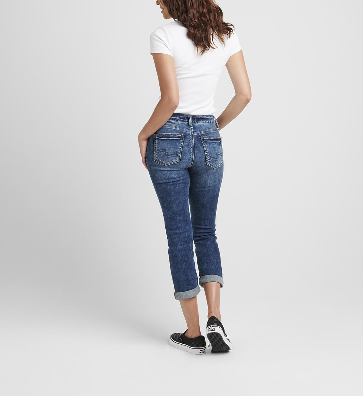 Silver Denim Capri