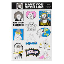RIPNDIP Sticker Sheet Have you seen him?