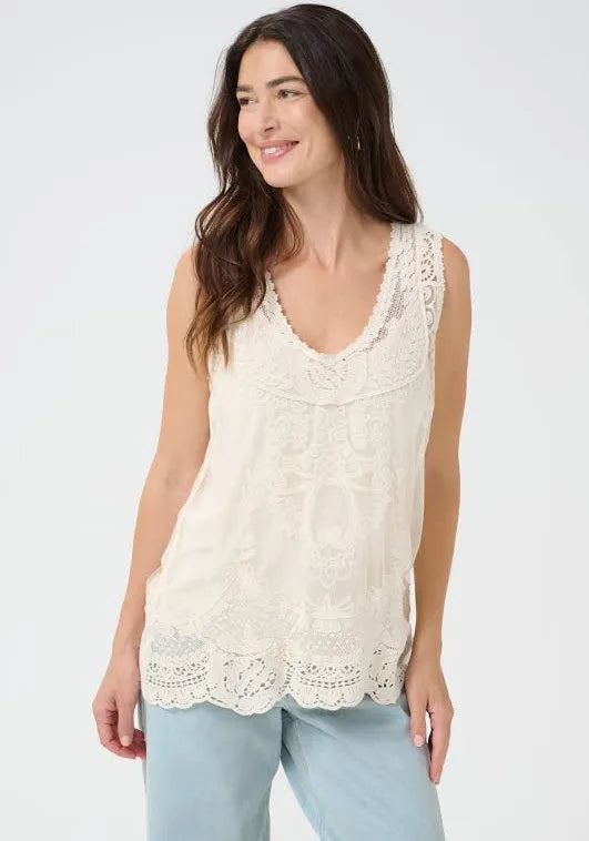Cream Lua Top