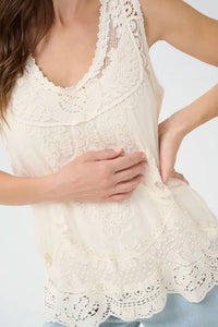 Cream Lua Top